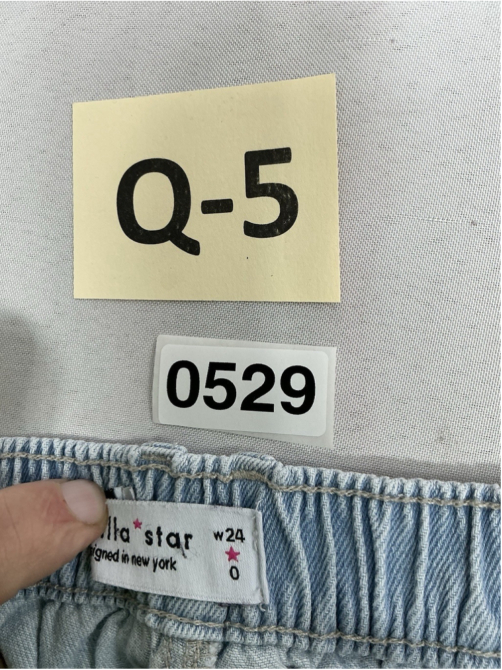 Womans Jr Vanilla Star Cargo Blue Jeans Size 0 Elastic At Waist - Picture 4 of 6
